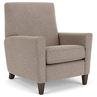 Upholstered High Leg Recliner Chair