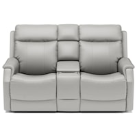 Power Reclining Console Loveseat with Power Headrest & Lumbar