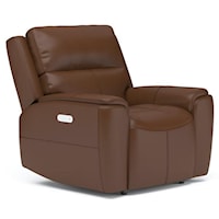 Transitional Power Recliner with Power Headrest