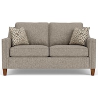 Contemporary Loveseat with Track Arms