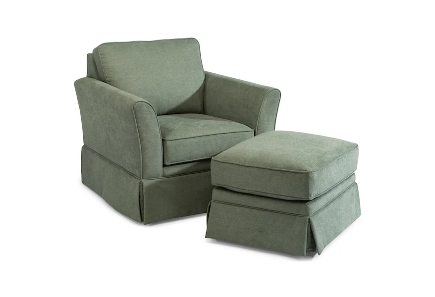 Fiona Chair & Ottoman Set by Flexsteel at Conlin's Furniture