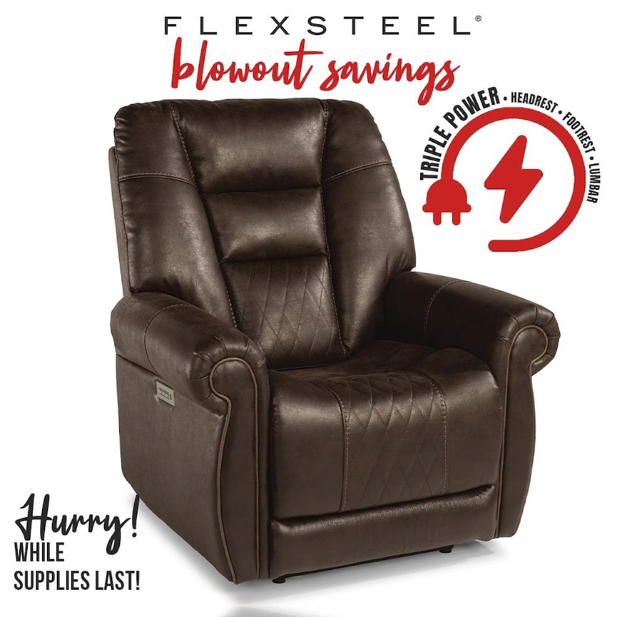 Flexsteel Flexsteel Blowout Sale Triple Power Recliner