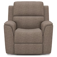 Casual Power Recliner with Power Headrest and Power Lumbar Support