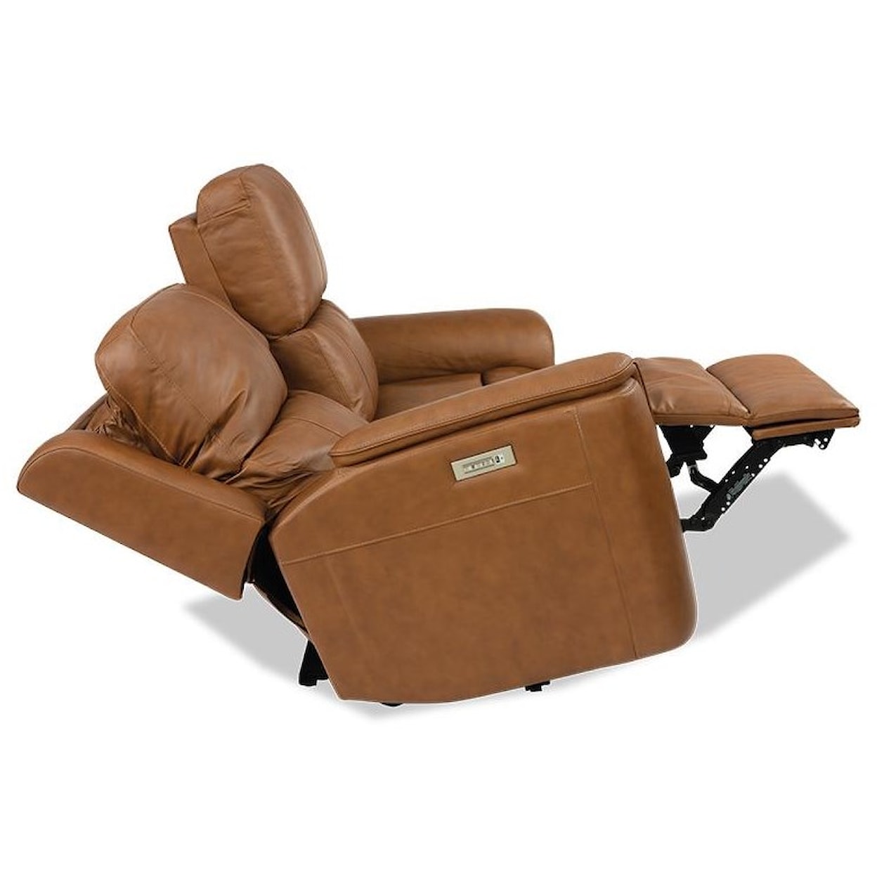 Flexsteel Aarons Power Headrest & Lumbar Reclining Loveseat