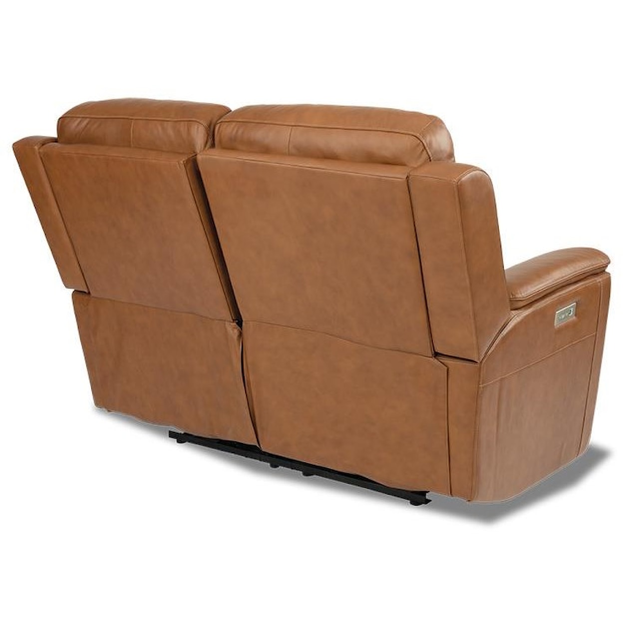 Flexsteel Aarons Power Headrest & Lumbar Reclining Loveseat