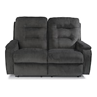 Casual Reclining Loveseat with Biscuit Back