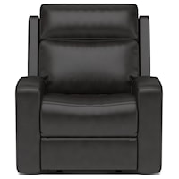 Contemporary Power Gliding Recliner with Power Headrest and USB Port
