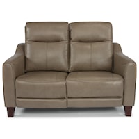 Contemporary Power Reclining Loveseat with Power Headrest and USB Port