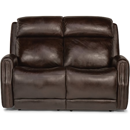 Power Reclining Leather Loveseat