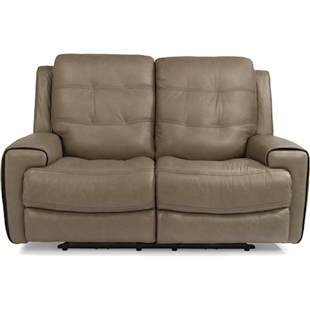 Power Lay-Flat Reclining Loveseat with Power Tilt Headrest and USB Ports