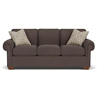 Stationary Sofa with Rolled Arms