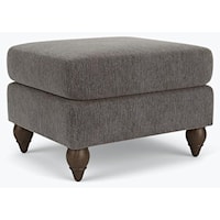 Ottoman with Turned Legs