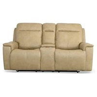 Odell Power Reclining Loveseat with Console and Power Headrests and Lumbar