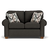 Upholstered Loveseat with Rolled Arms