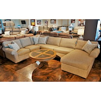 Casual Three Piece Sectional with Chaise