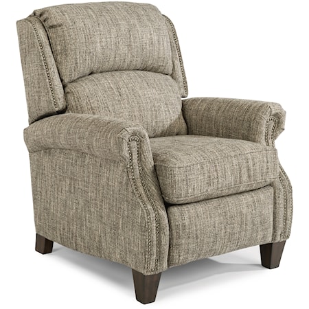 Traditional High-Leg Recliner with Nail Head Trim