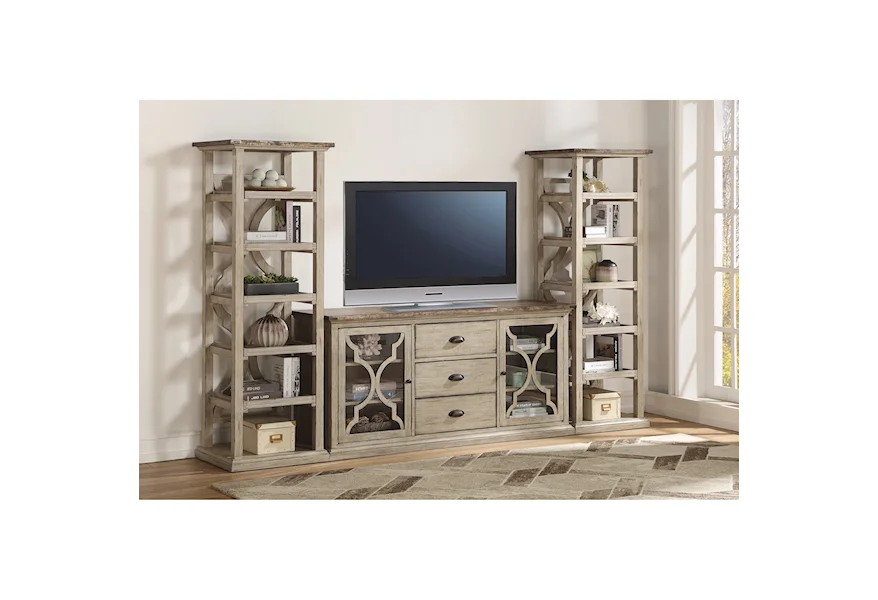 Estate Entertainment Center by Flexsteel Wynwood Collection at Powell's Furniture and Mattress