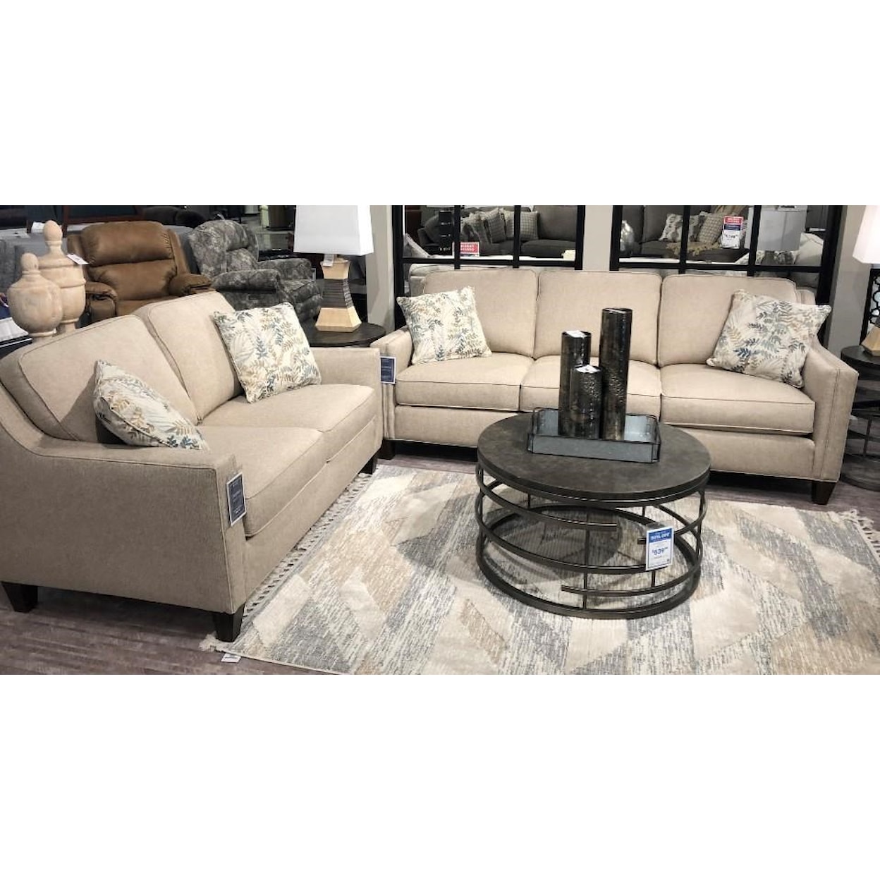 Flexsteel Wynwood Collection Florian Florian Sofa with Accent Pillows