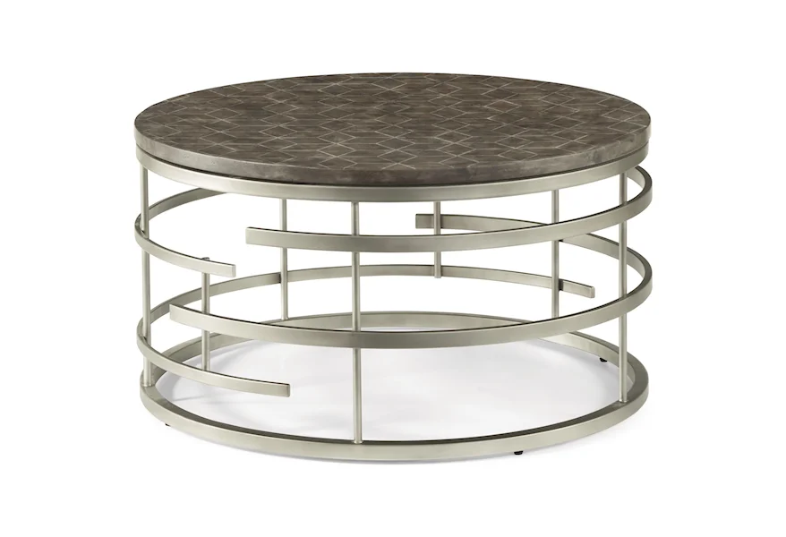 Halo Round Cocktail Table by Flexsteel Wynwood Collection at Mueller Furniture