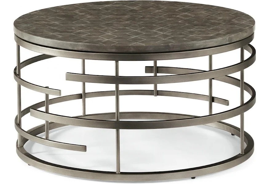Halstead Halstead Round Cocktail Table by Flexsteel Wynwood Collection at Morris Home