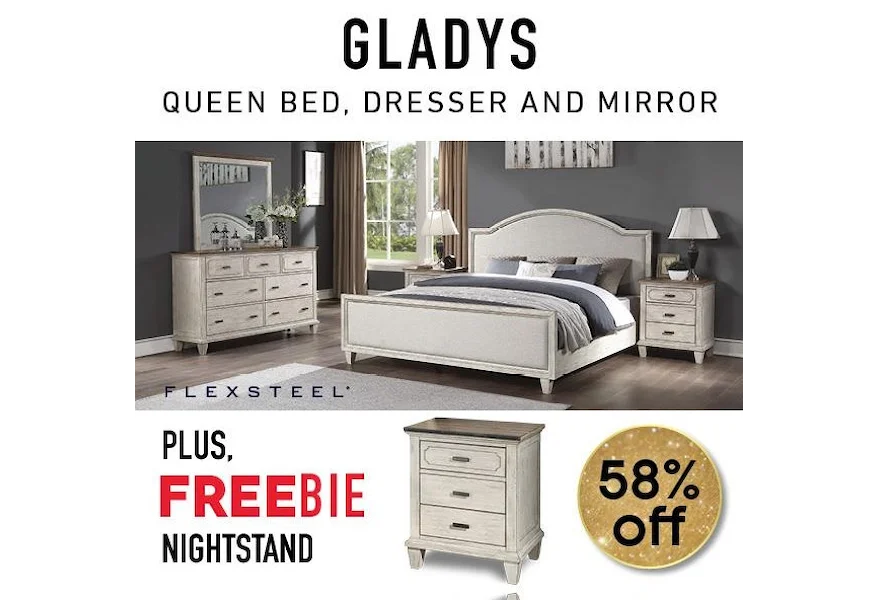 Gladys Gladys Bedroom Group with Freebie! by Flexsteel Wynwood Collection at Morris Home