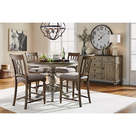 6 PC Counter Height Table Set