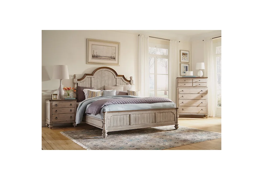 Plymouth King Bedroom Group by Flexsteel Wynwood Collection at Sam Levitz Furniture