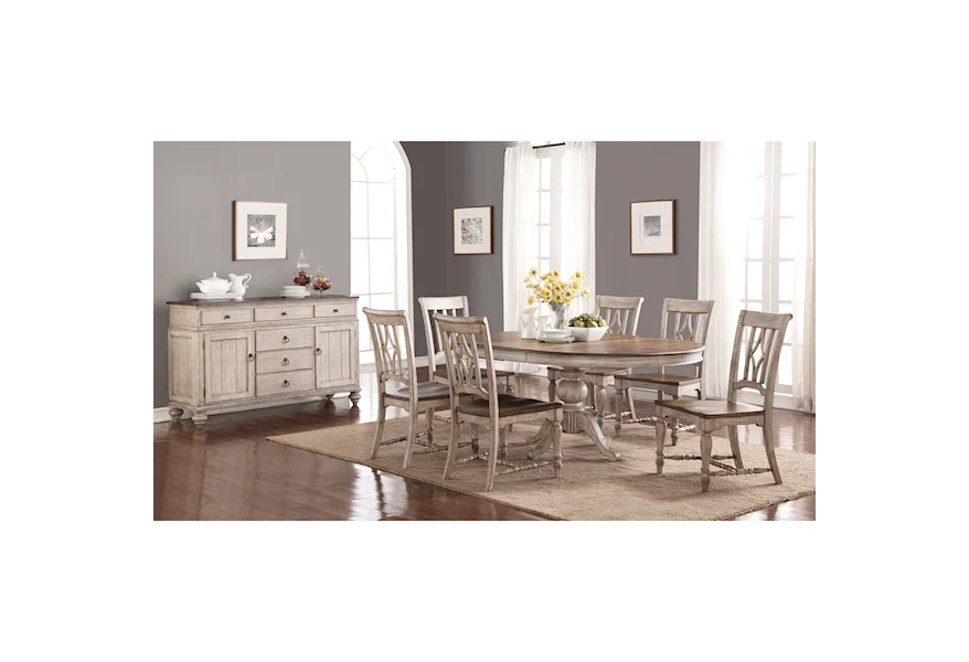 Plymouth Dining Room Group by Flexsteel Wynwood Collection at Powell's Furniture and Mattress