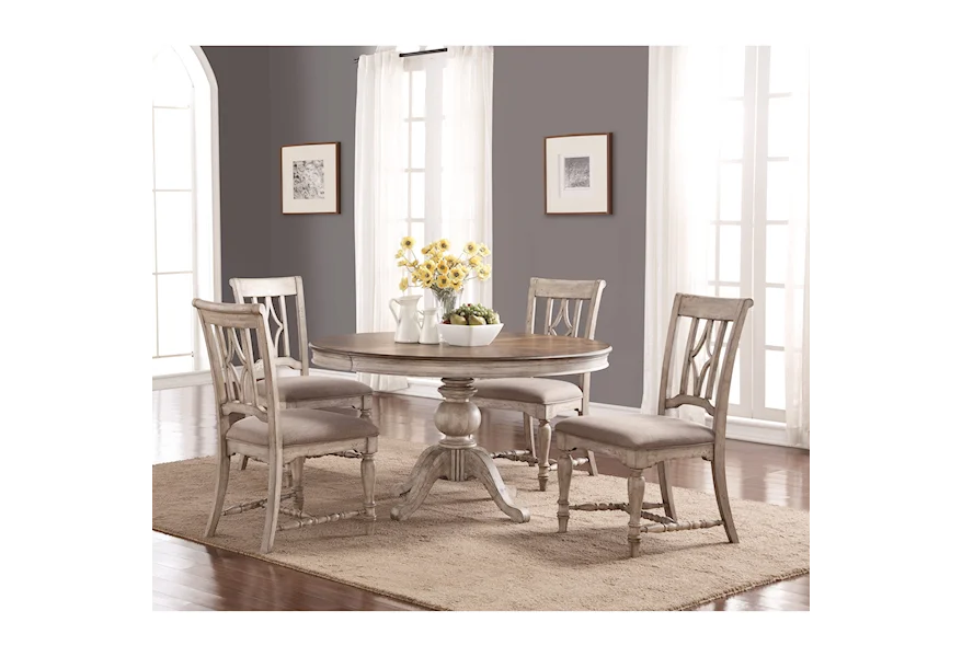 Plymouth 5 Piece Dining Set by Flexsteel Wynwood Collection at Turk Furniture