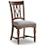 Flexsteel Wynwood Collection Plymouth Relaxed Vintage Dining Side Chair with Upholstered Seat
