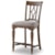 Flexsteel Wynwood Collection Plymouth Relaxed Vintage Counter Height Stool with Upholstered Seat