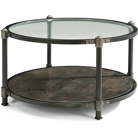 Industrial Round Cocktail Table