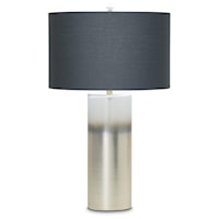 Barrett Table Lamp - Charcoal Grey Cotton