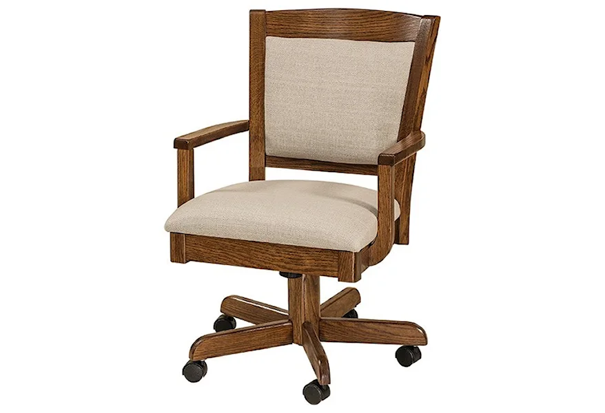 Akron Customizable Solid Wood Desk Chair by F&N Woodworking at Mueller Furniture