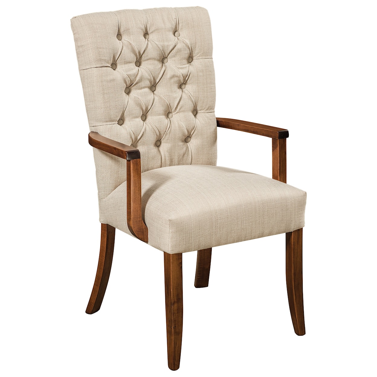 F&N Woodworking Alana Customizable Solid Wood Arm Chair