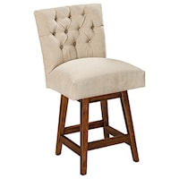 Customizable Solid Wood 30" Swivel Bar Stool