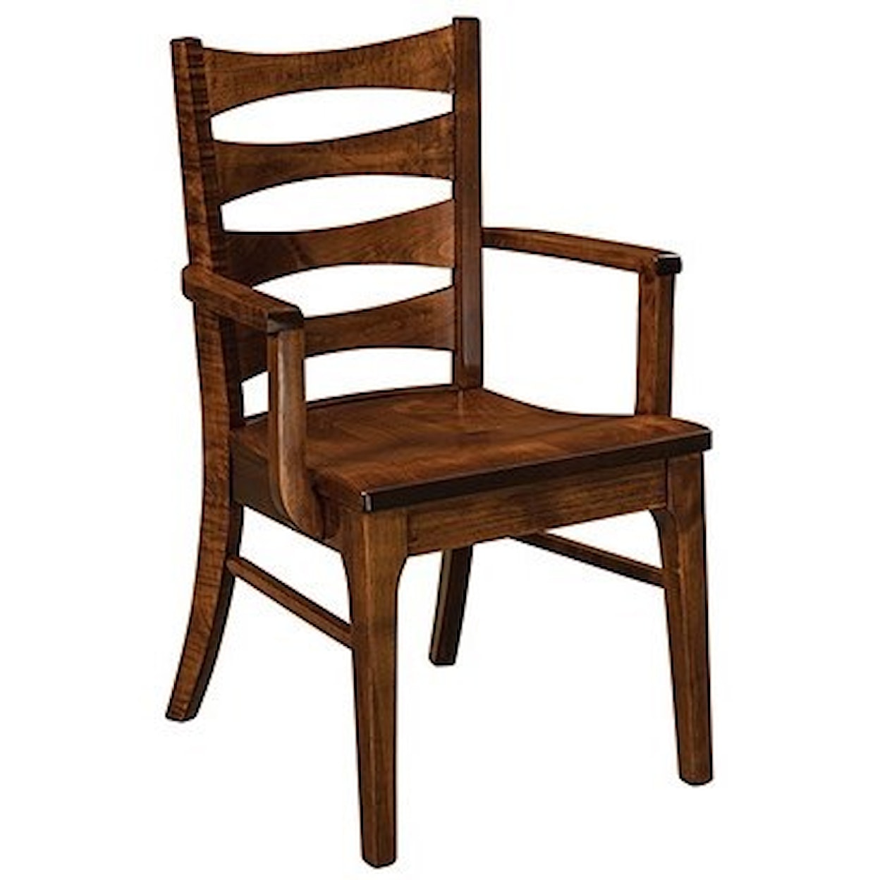 F&N Woodworking Armanda Customizable Solid Wood Arm Chair