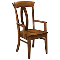 Customizable Solid Wood Dining Arm Chair