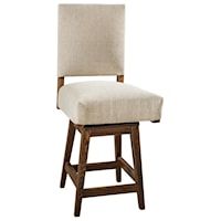 Customizable 30" Solid Wood Swivel Bar Stool