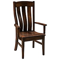 Customizable Solid Wood Arm Chair