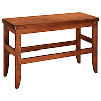 Customizable 36" Wide Solid Wood Bar Bench