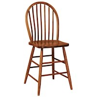 Customizable 30" Solid Wood Stationary Bar Stool