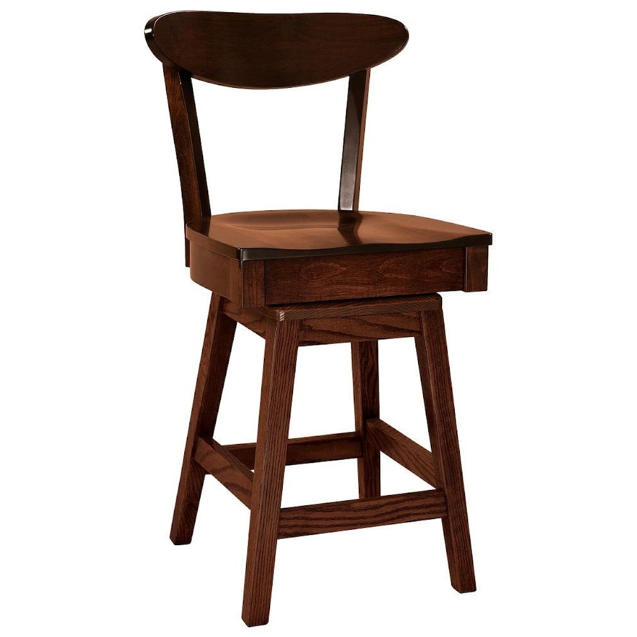 F&N Woodworking Hawthorn 24" Swivel Stool