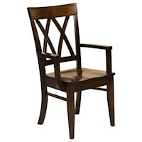 Customizable Solid Wood Dining Arm Chair