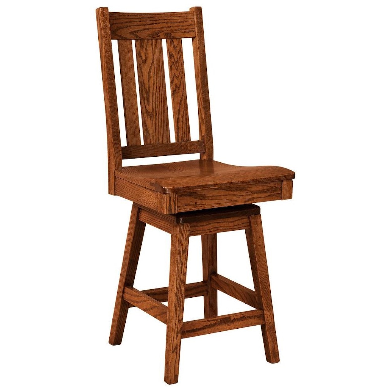 F&N Woodworking Jacoby 24" Swivel Stool