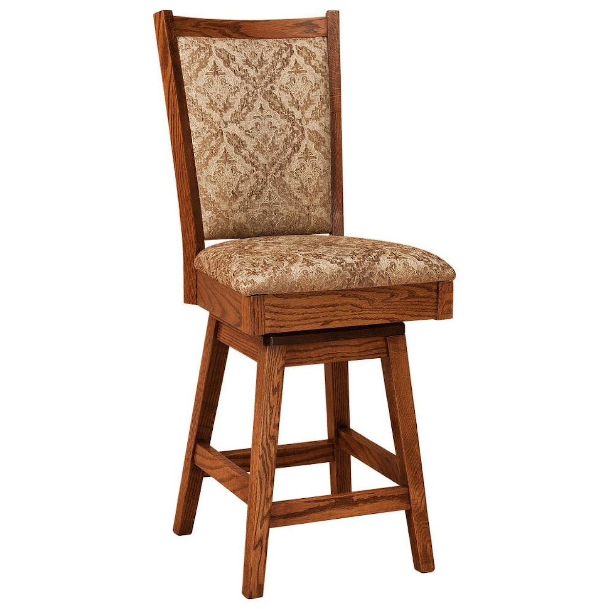 F&N Woodworking Kalispel 24" Swivel Stool