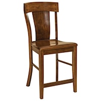 Customizable 30" Solid Wood Stationary Bar Stool