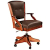 F&N Woodworking Lansfield Customizable Solid Wood Short Arm Desk Chair