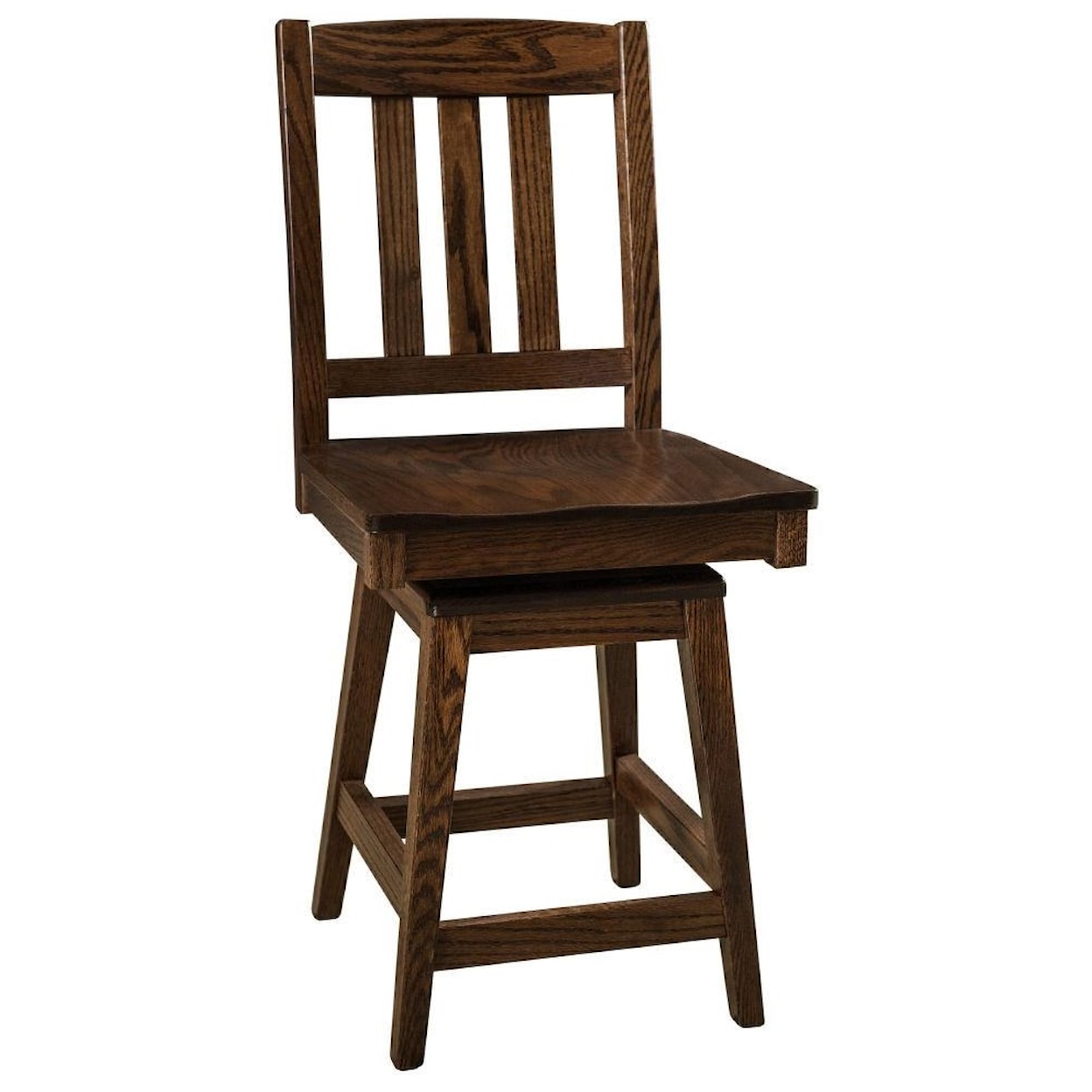 F&N Woodworking Lodge 24" Swivel Stool