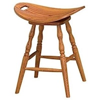 Customizable 30" Solid Wood Bar Stool with Turned Legs